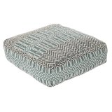 Pude DKD Home Decor Gulv Striber Bl Polyester Bomuld Mint Aluminium Hvid Grn (60 x 60 x 25 cm) #1