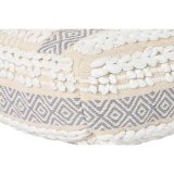 Pude DKD Home Decor Gulv Hvid Gr Firkantet Boho 60 x 60 x 25 cm #2