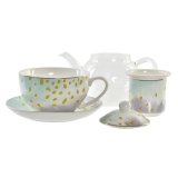 Tekande DKD Home Decor Krystal Porceln Pink Gennemsigtig Hvid Grn (2 enheder) #2