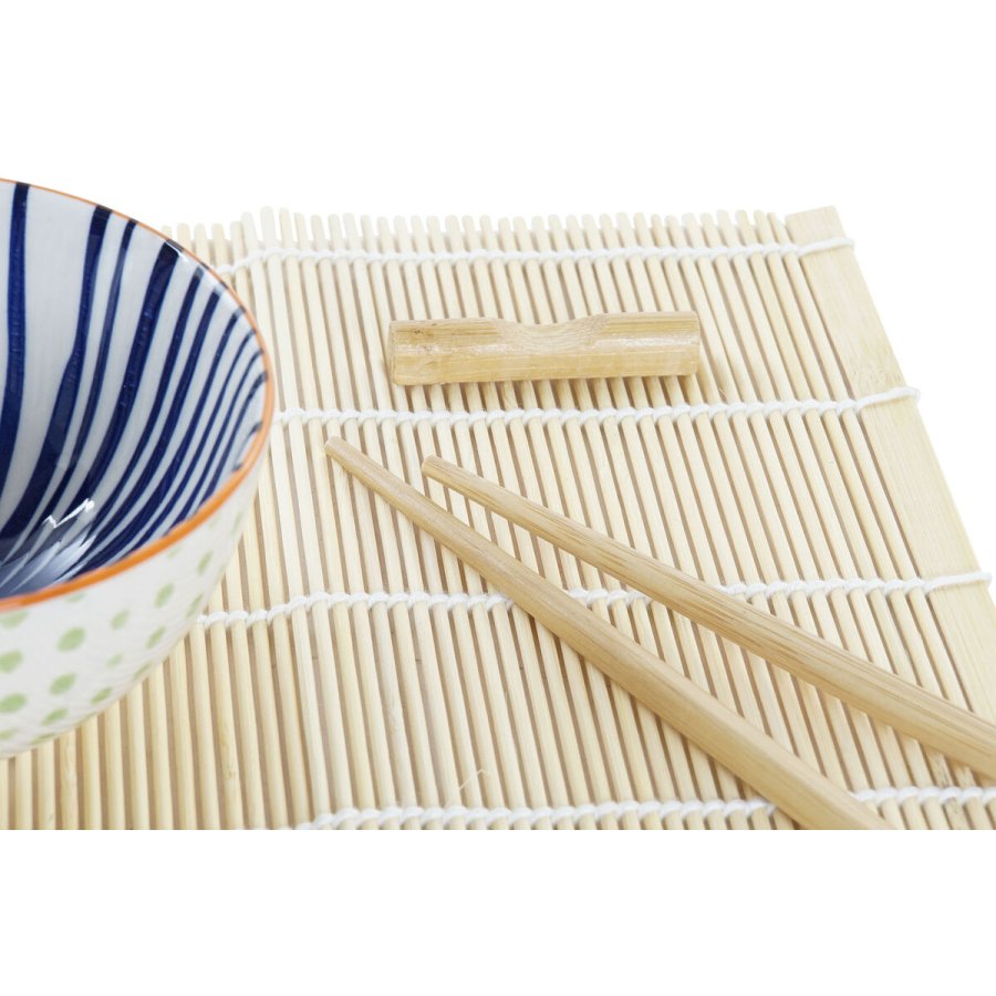 Sushi-st DKD Home Decor 14,5 x 14,5 x 31 cm Bl Hvid Stentj Orientalsk (16 Dele) #7