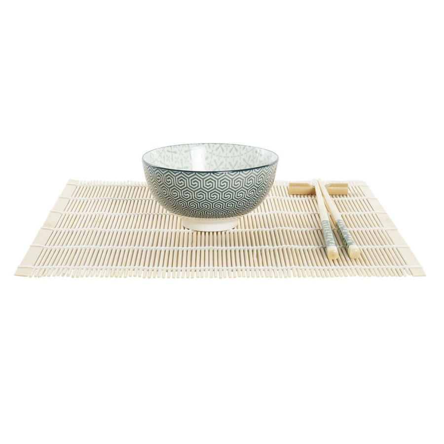 Sushi-st DKD Home Decor 14,5 x 14,5 x 31 cm Grn Stentj Orientalsk (16 Dele) #4