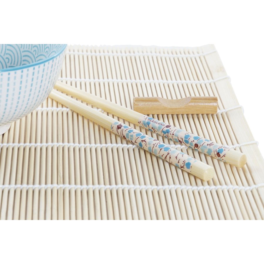 Sushi-st DKD Home Decor 14,5 x 14,5 x 31 cm Bl Hvid Stentj Orientalsk (16 Dele) #7