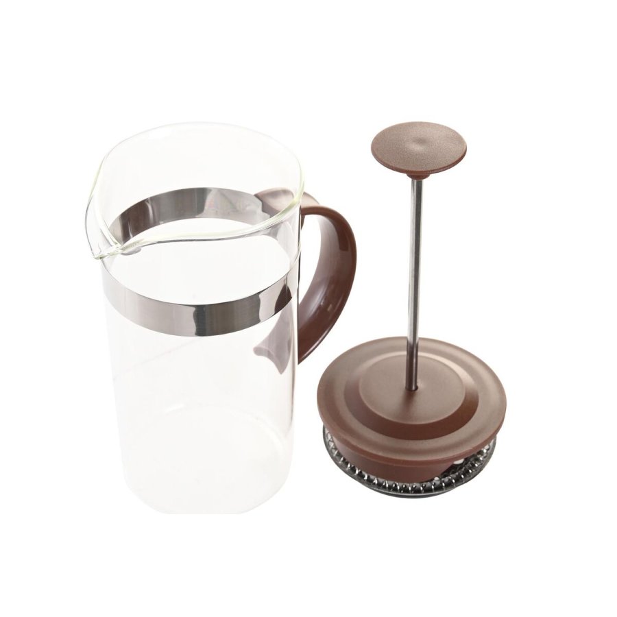Kaffekande med stempel DKD Home Decor Brun Gennemsigtig Rustfrit stl Borosilikatglas 350 ml 16 x 9 x 18,5 cm #10