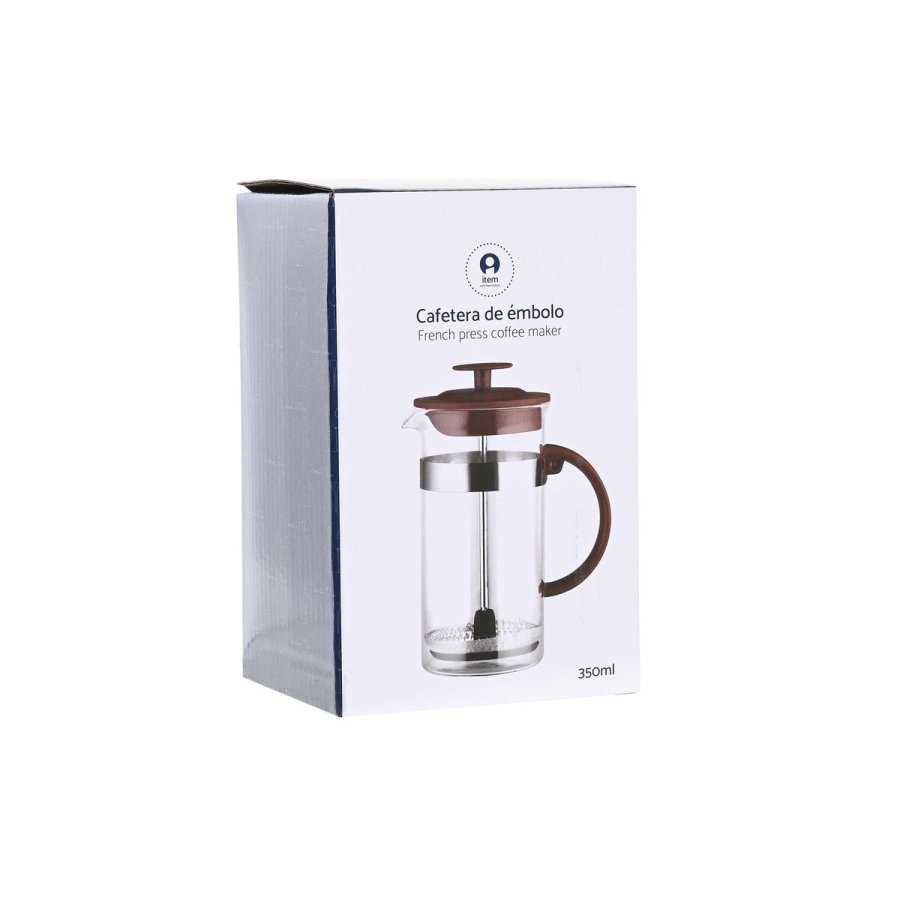 Kaffekande med stempel DKD Home Decor Brun Gennemsigtig Rustfrit stl Borosilikatglas 350 ml 16 x 9 x 18,5 cm #7