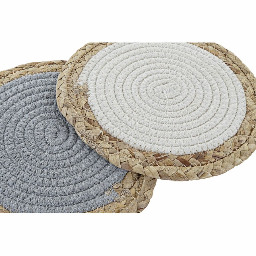 Dkkeserviet DKD Home Decor Individuel Bomuld Fiber (20 x 20 x 1 cm) (2 enheder) #4