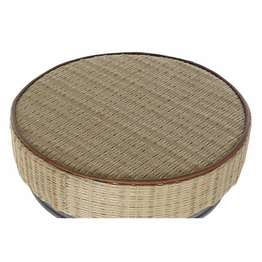 Taburet DKD Home Decor Slvfarvet Metal Lys brun Spanskrr (44 x 41 x 82 cm) #5