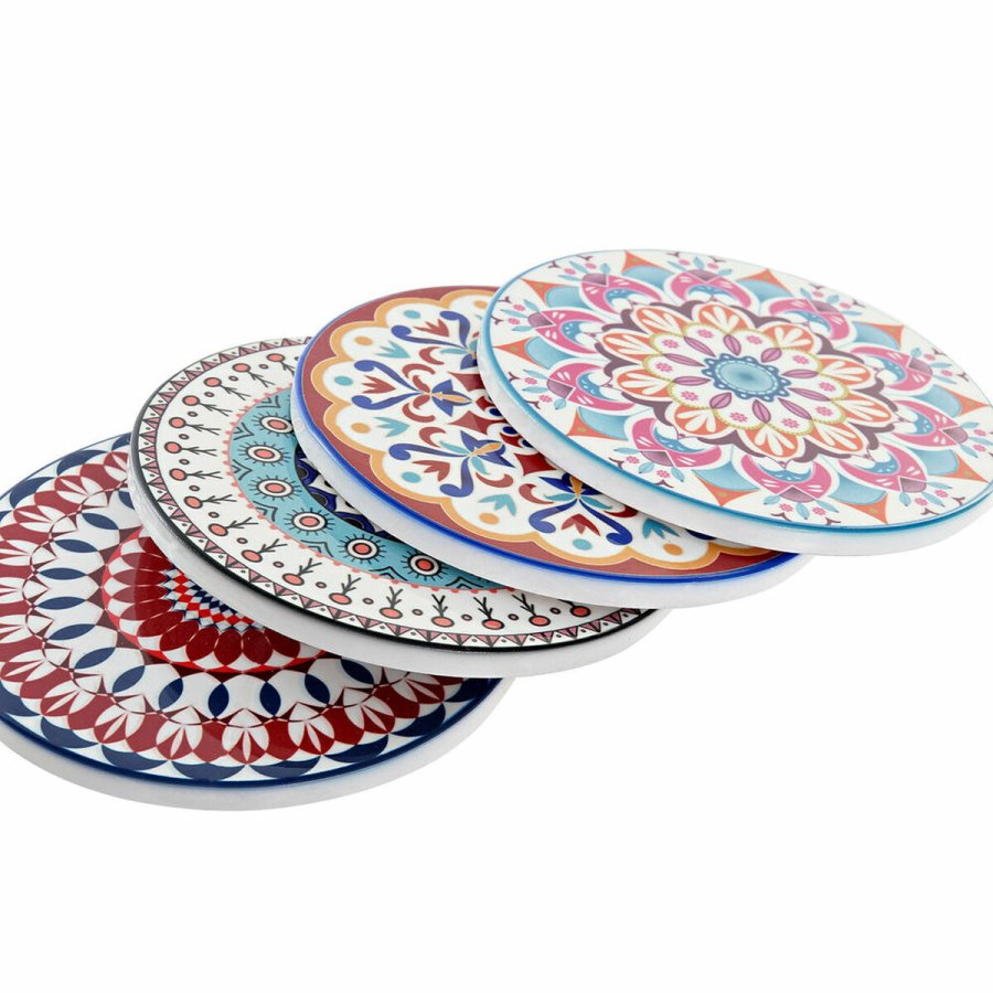 Varmebrikker DKD Home Decor Mandala 4 enheder (10,8 x 10,8 x 0,7 cm) #10