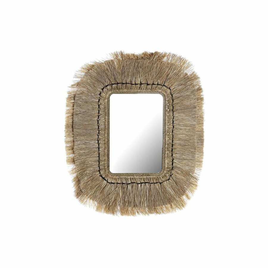 Vgspejl DKD Home Decor Natur Bali 50 x 2 x 60 cm #1