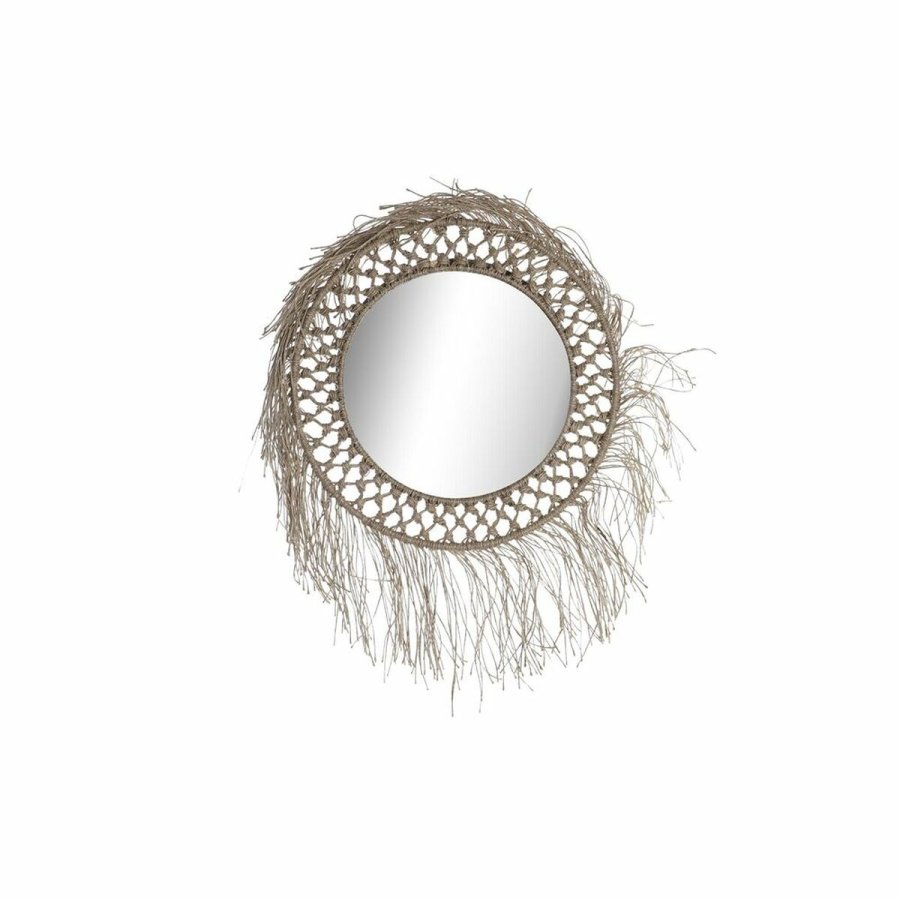 Vgspejl DKD Home Decor Natur Bali 60 x 4 x 60 cm #1