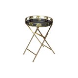 Sofabord DKD Home Decor 49 x 49 x 72 cm Krystal Sort Gylden Metal #1