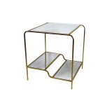 Sofabord DKD Home Decor Gylden Metal Spejl 50 x 50 x 55 cm #1