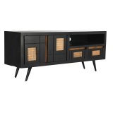 mbler DKD Home Decor Sort Spanskrr Mangotr (145,5 x 40,5 x 60 cm) #1
