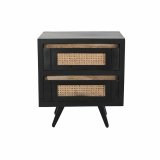 Natbord DKD Home Decor Sort Natur Spanskrr Mangotr 50 x 40 x 55 cm #17