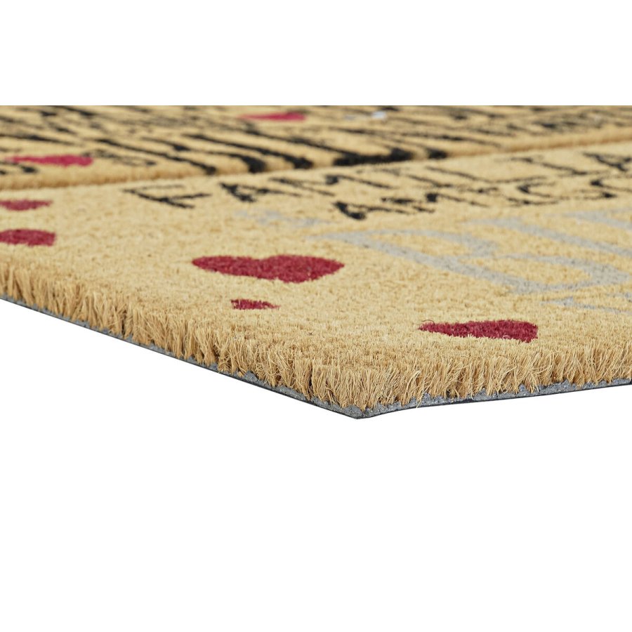 Drmtte DKD Home Decor Rd Sort Brun Gummi 2 enheder Urban Kokosnd Fiber (60 x 40 x 1,5 cm) #9