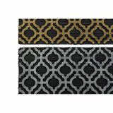 Drmtte DKD Home Decor Slvfarvet Sort Gylden Gummi Araber 2 enheder (75 x 45 x 0,5 cm) #3