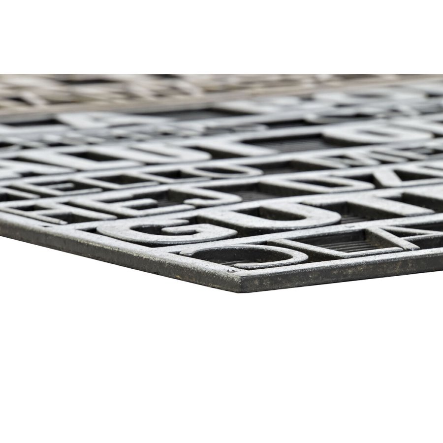 Drmtte DKD Home Decor Slvfarvet Gylden Gummi 2 enheder Urban (75 x 45 x 0,5 cm) #9