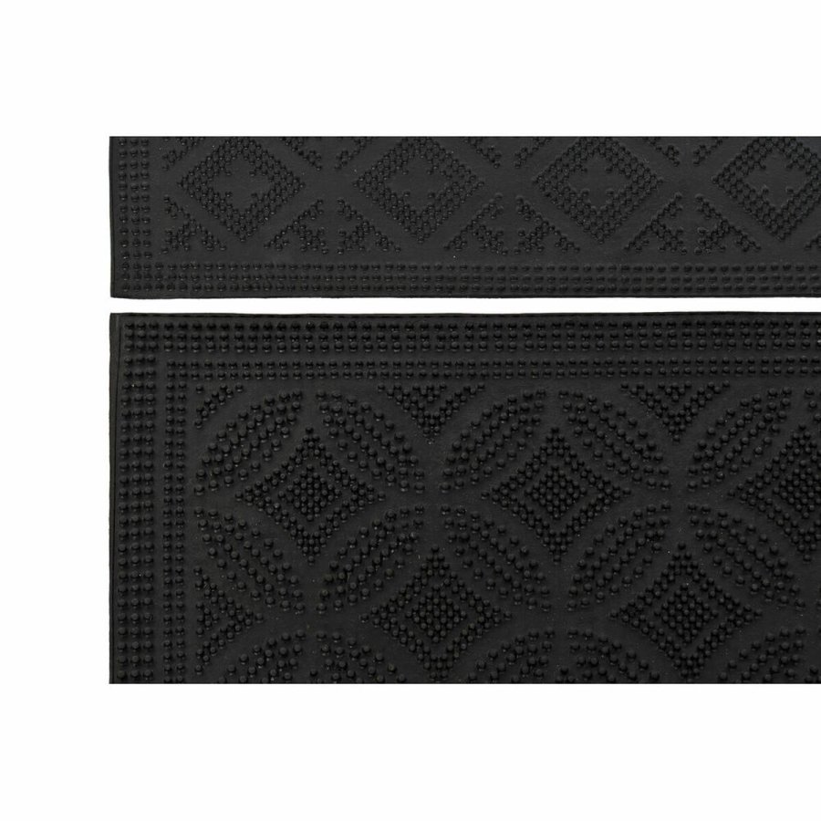 Drmtte DKD Home Decor Sort Gummi 2 enheder (60 x 40 x 0,3 cm) #5
