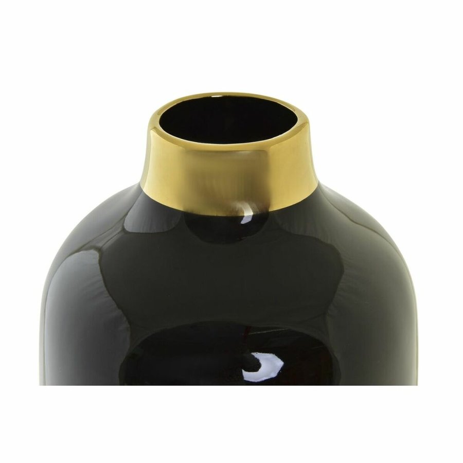 Vase DKD Home Decor Porceln Gylden To-farvet Moderne (16 x 16 x 41 cm) #2