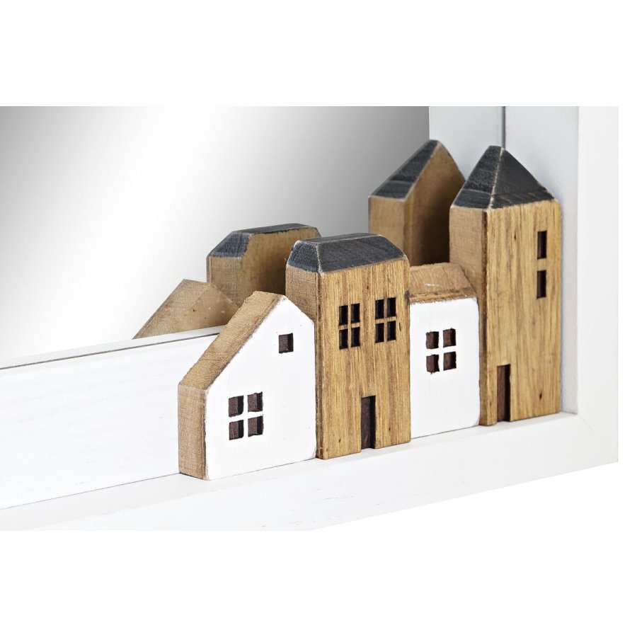 Vgspejl DKD Home Decor Hvid Huse Urban 36 x 4 x 60 cm #9