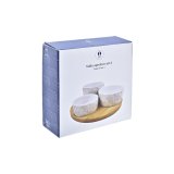 St til appetizere DKD Home Decor Bambus Stentj Ark Tropisk 4 Dele 18 x 18 x 1 cm #10