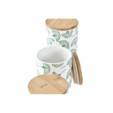 St med 3 Dser DKD Home Decor Natur Hvid Grn Bambus Stentj Tropisk 10 x 10 x 17 cm #7