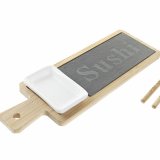 Sushi-st DKD Home Decor Bambus Brt Natur Orientalsk 28 x 9 x 2 cm (3 Dele) (6 Dele) #7