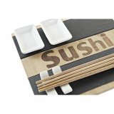 Sushi-st DKD Home Decor Sort Natur Bambus Brt Orientalsk 25 x 22 x 3 cm #10