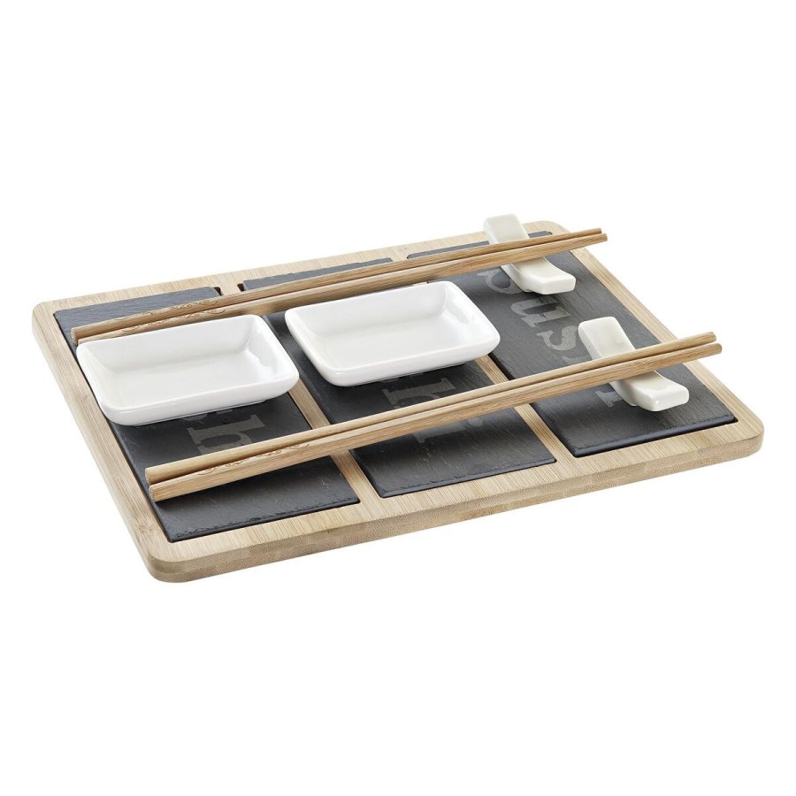 Sushi-st DKD Home Decor Bambus Brt Sort Natur Orientalsk 25 x 19 x 3 cm #1