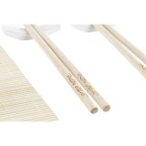 Sushi-st DKD Home Decor Metal Bambus Hvid Natur Orientalsk 30 x 40 cm 28 x 22 x 2,5 cm (9 Dele) #7