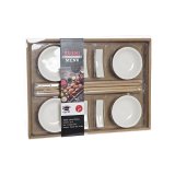 Sushi-st DKD Home Decor Bambus Stentj Hvid Natur Orientalsk 27,3 x 20,3 x 2,5 cm (12 enheder) #10