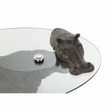 Lille serveringsbord DKD Home Decor Gennemsigtig Kobber 80 x 50 x 37 cm #4