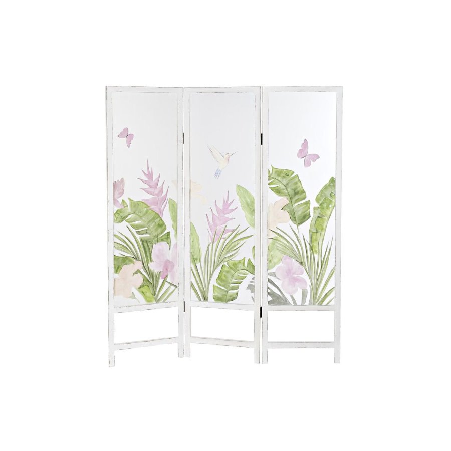 Sammenfoldelig skrm DKD Home Decor Tropisk Gennemsigtig Tr MDF 150 x 2 x 180 cm #1