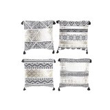 Pude DKD Home Decor Sort Gylden Polyester Bomuld Aluminium Araber (45 x 10 x 45 cm) (4 enheder) #1