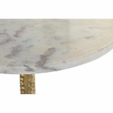 Lille serveringsbord DKD Home Decor Hvid Gylden 40 x 40 x 61 cm #4