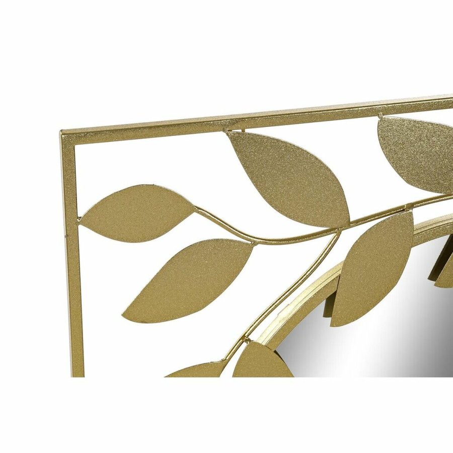 Vgspejl DKD Home Decor Gylden Laurel 120 x 2,5 x 120 cm (120 Dele) #9