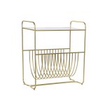 Tidsskriftholder DKD Home Decor Spejl Gylden Metal (76 x 35 x 83 cm) #5