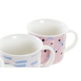 Krus DKD Home Decor Sort Bl Pink Hvid Stentj (310 ml) (4 enheder) #7