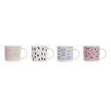 Krus DKD Home Decor Sort Bl Pink Hvid Stentj (310 ml) (4 enheder) #1