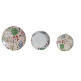 Madlavningsst DKD Home Decor Multifarvet Porceln Cvetlice Urban 27 x 27 x 3 cm 18 Dele (18 pcs) #1