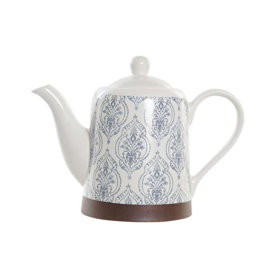 Tekande DKD Home Decor Bl Hvid Brun Gummitr Stentj #1