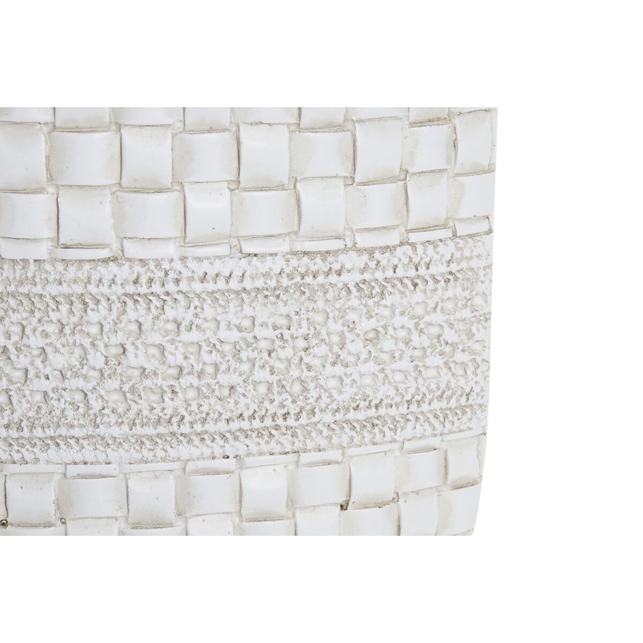 Vase DKD Home Decor Hvid Harpiks Moderne 18 x 6 x 28 cm #3