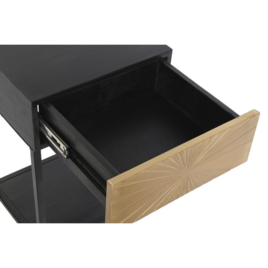 Natbord DKD Home Decor Gylden 35 x 40 x 55 cm Sort Metal Tr #9