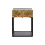 Natbord DKD Home Decor Gylden 35 x 40 x 55 cm Sort Metal Tr #5