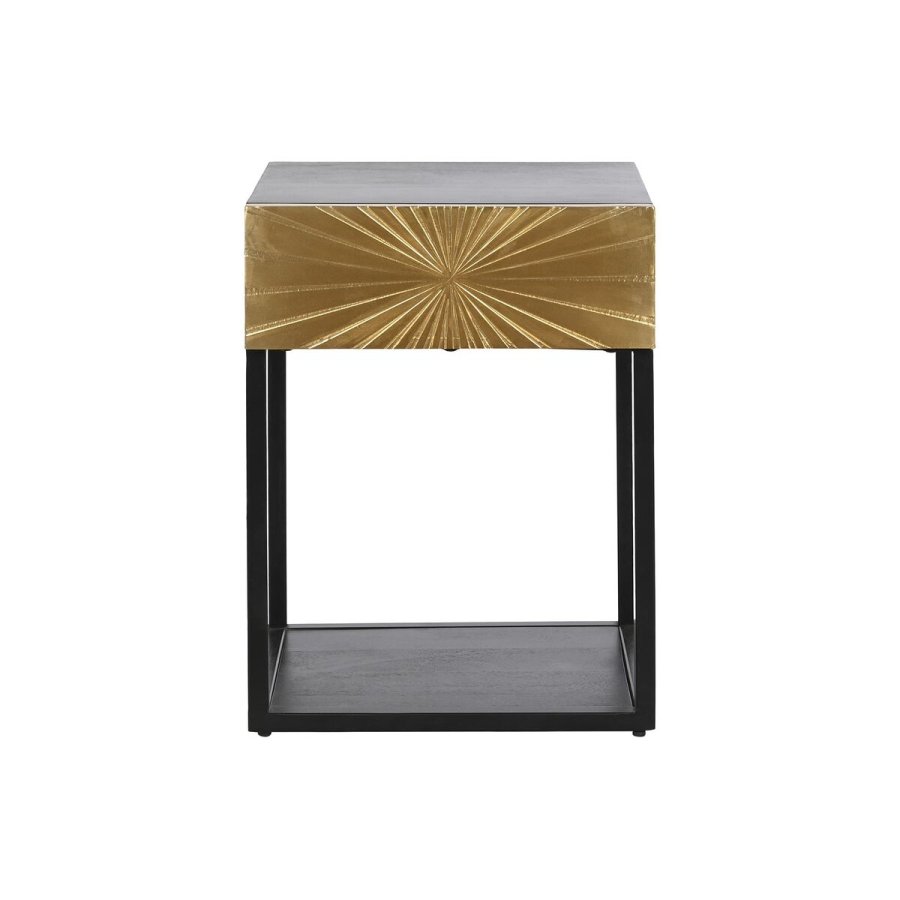 Natbord DKD Home Decor Gylden 35 x 40 x 55 cm Sort Metal Tr #5