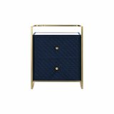 Natbord DKD Home Decor 60 x 35 x 74 cm Krystal Bl Gylden #1