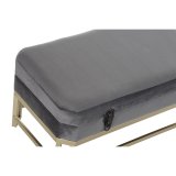Stol DKD Home Decor   Gr Gylden Metal Fljl (80 x 40 x 47 cm) #9