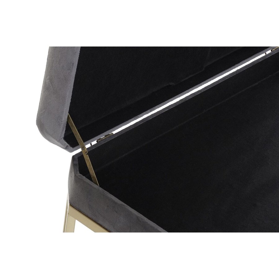 Stol DKD Home Decor   Gr Gylden Metal Fljl (80 x 40 x 47 cm) #17