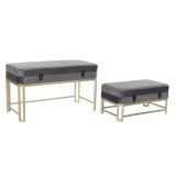 Stol DKD Home Decor   Gr Gylden Metal Fljl (80 x 40 x 47 cm) #1