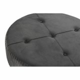 Fodsttte DKD Home Decor 80 x 80 x 38 cm Scandi Gr Tr Fljl Mrkegr Velvet #3