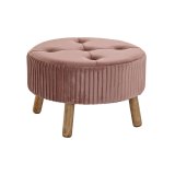 Fodsttte DKD Home Decor Natur Tr Fljl Lyserd (61 x 61 x 38 cm) #1